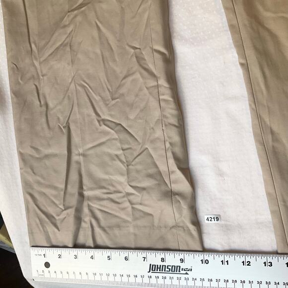Banana Republic Women Flared Khaki Pants size 10 Beige Mid Rise Stretch NWT - Picture 6 of 10